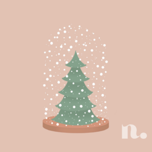 Kerstboom met sneeuw
